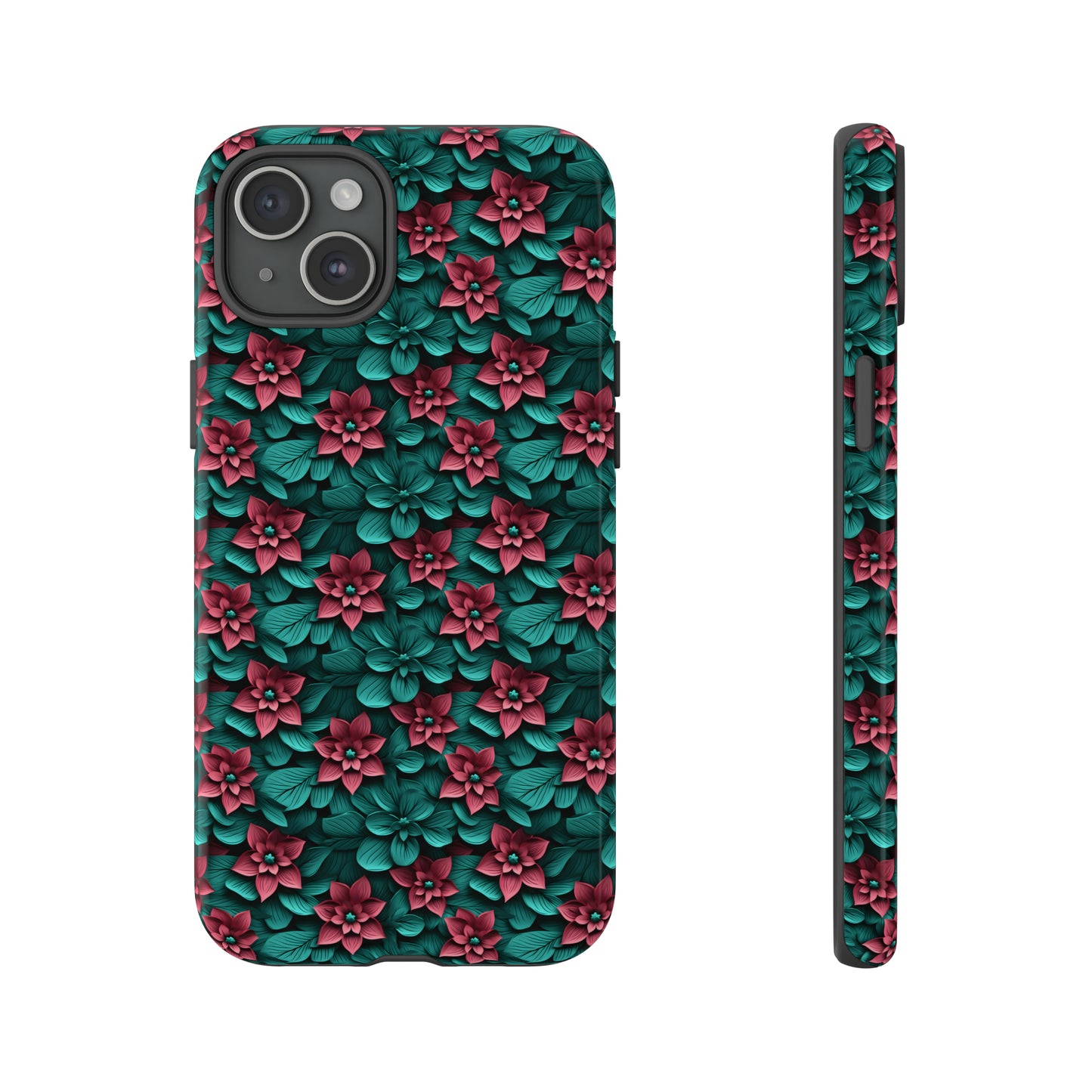 3D flowers Tough Cases