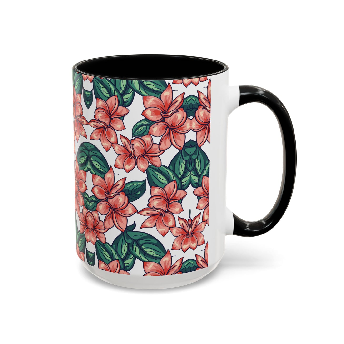 Floral Accent Coffee Mug