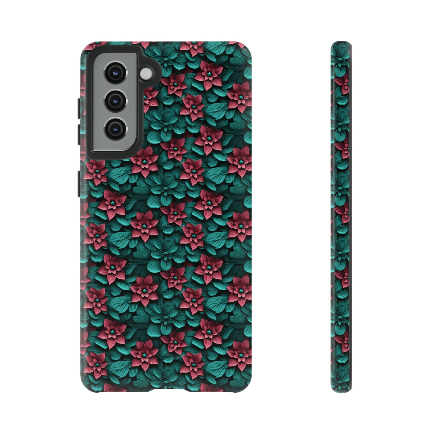 3D flowers Tough Cases