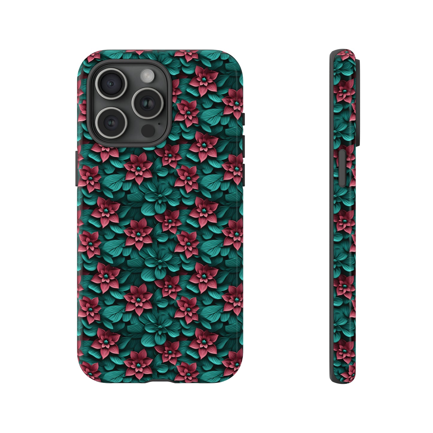 3D flowers Tough Cases