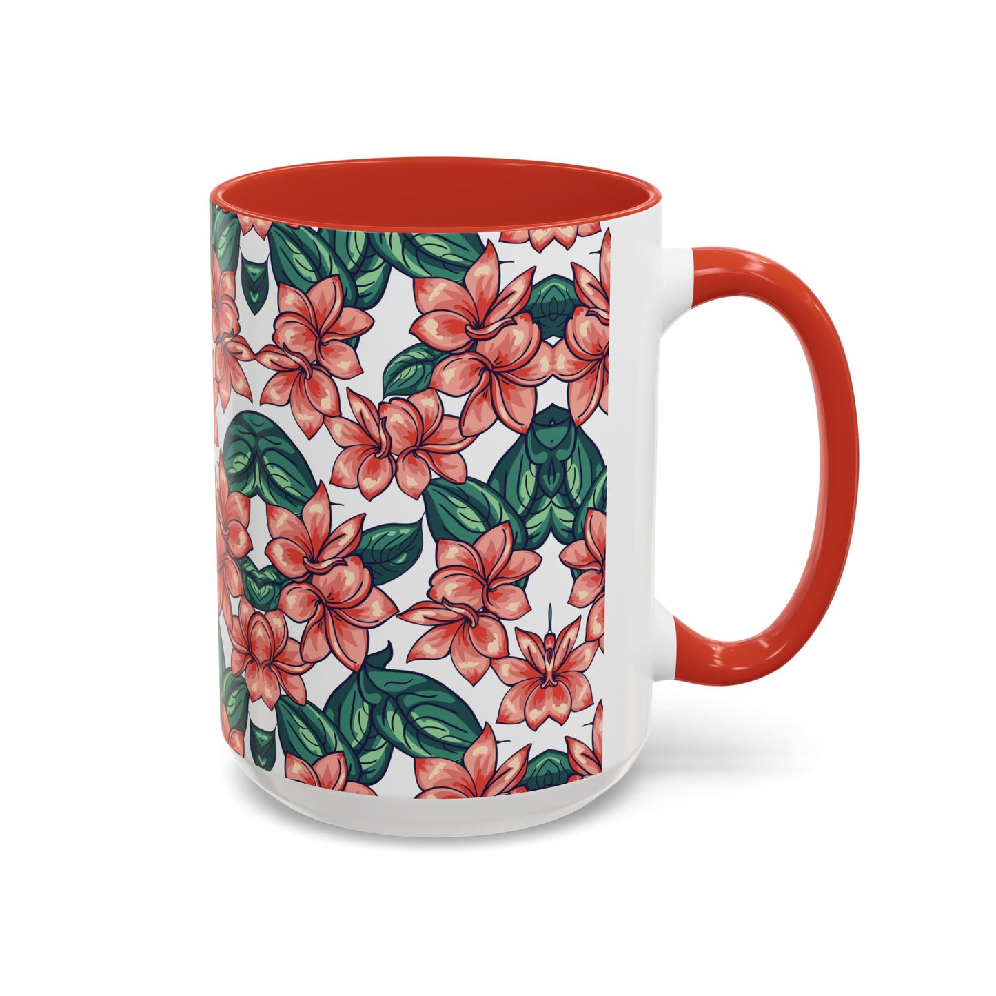 Floral Accent Coffee Mug