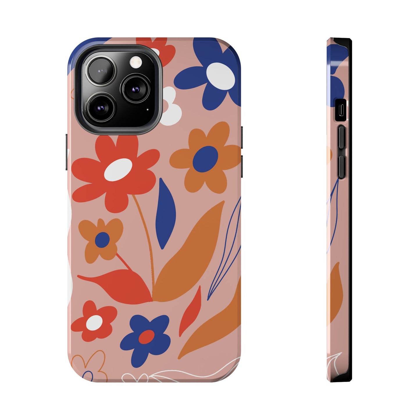 Phone Case, Floral Design, Protective Case, Cover, Strong, Durable, Custom Shell