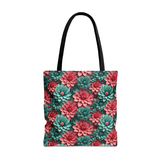 3D Flowers Tote Bag