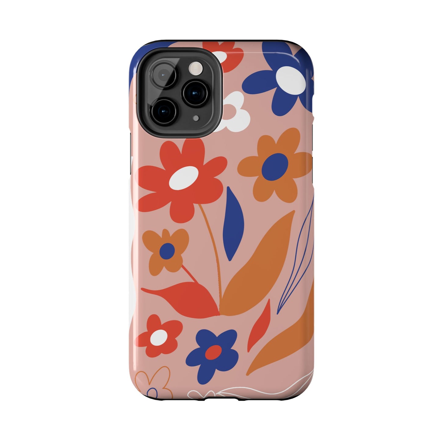 Phone Case, Floral Design, Protective Case, Cover, Strong, Durable, Custom Shell