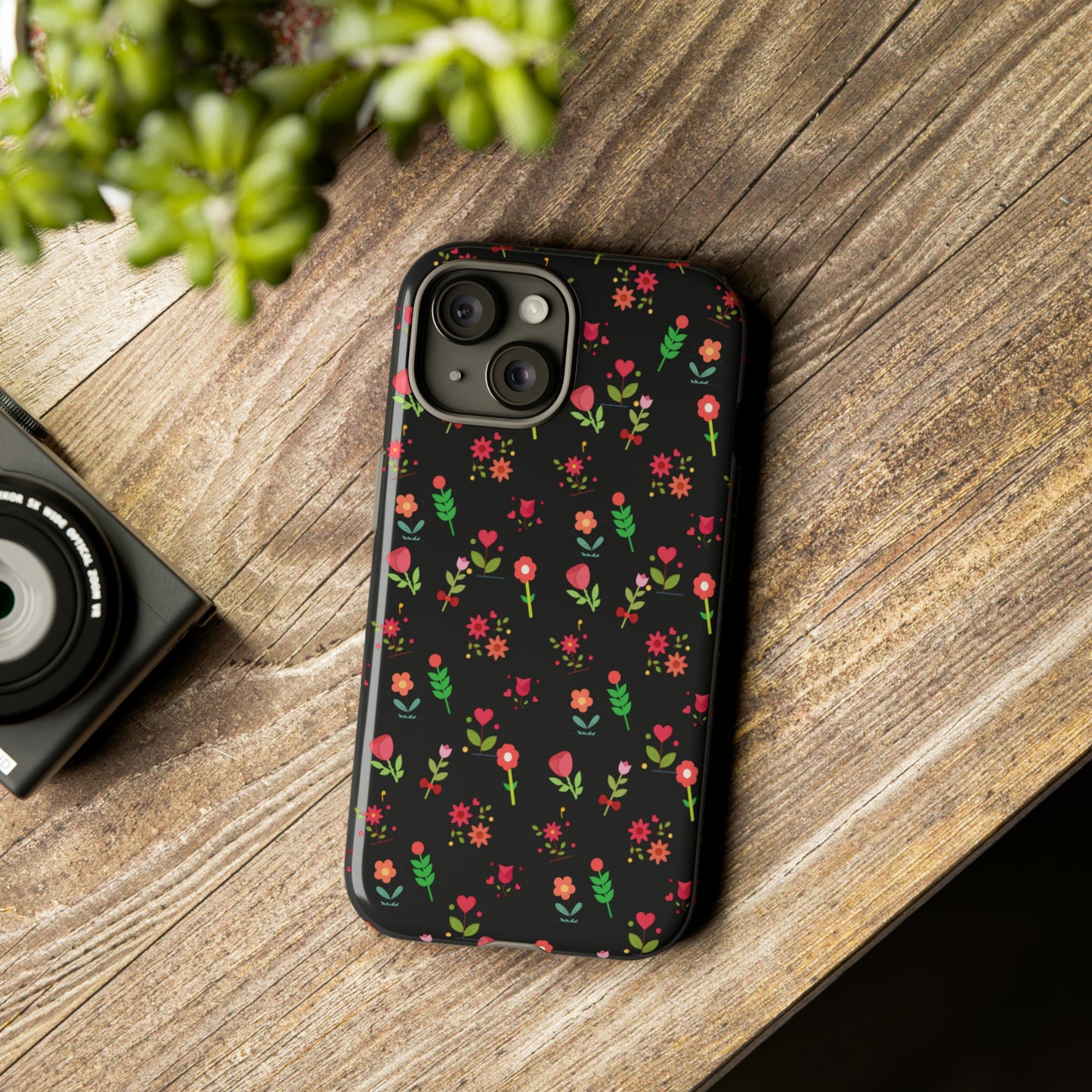 Flowers Pattern Splatter Phone Tough Cases