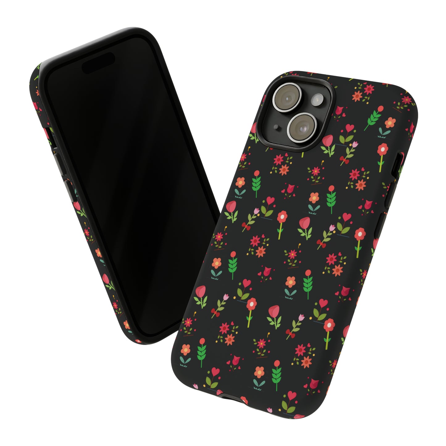 Flowers Pattern Splatter Phone Tough Cases