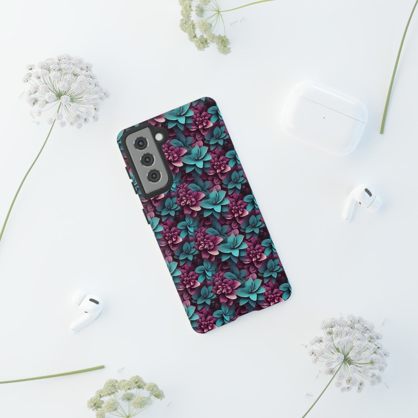 3D Flowers Tough Cases