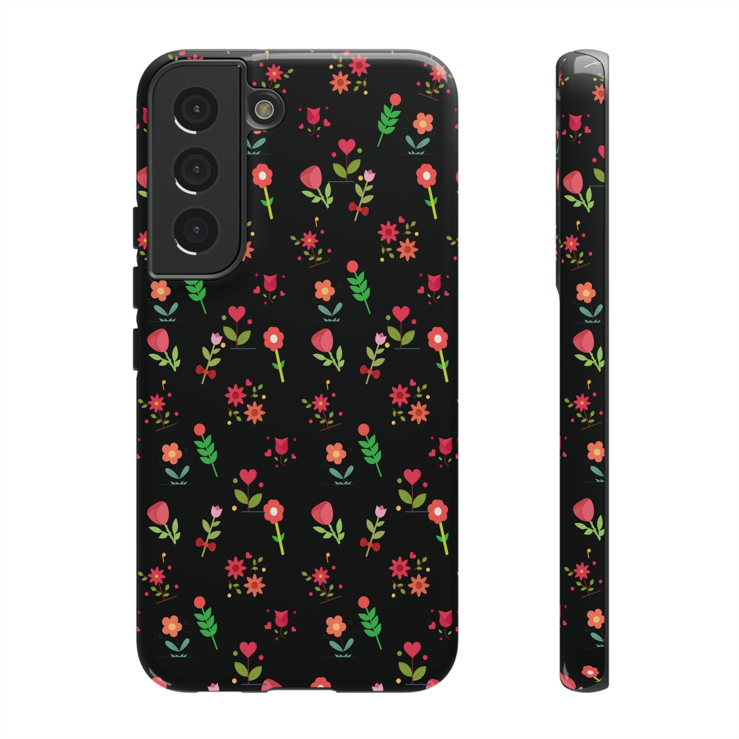 Flowers Pattern Splatter Phone Tough Cases