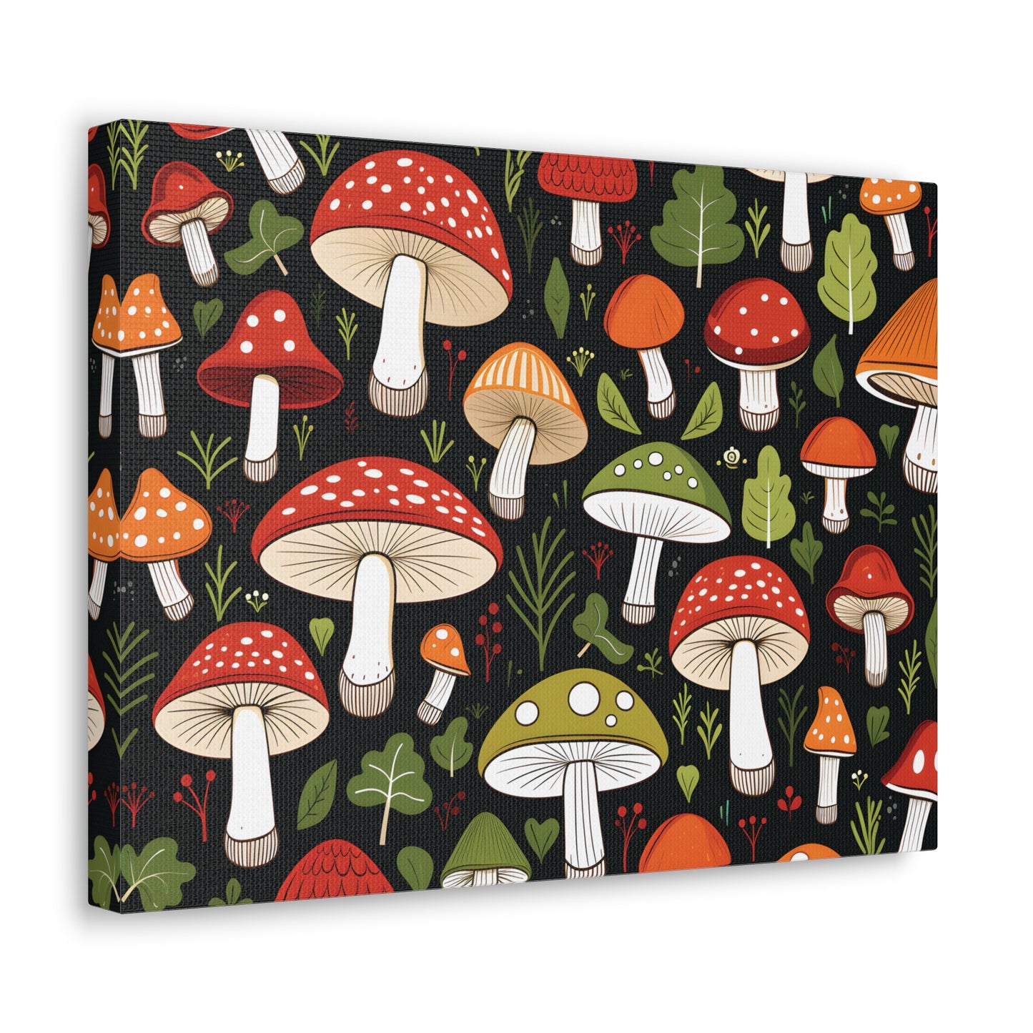 3D Mushrooms Gallery Wraps