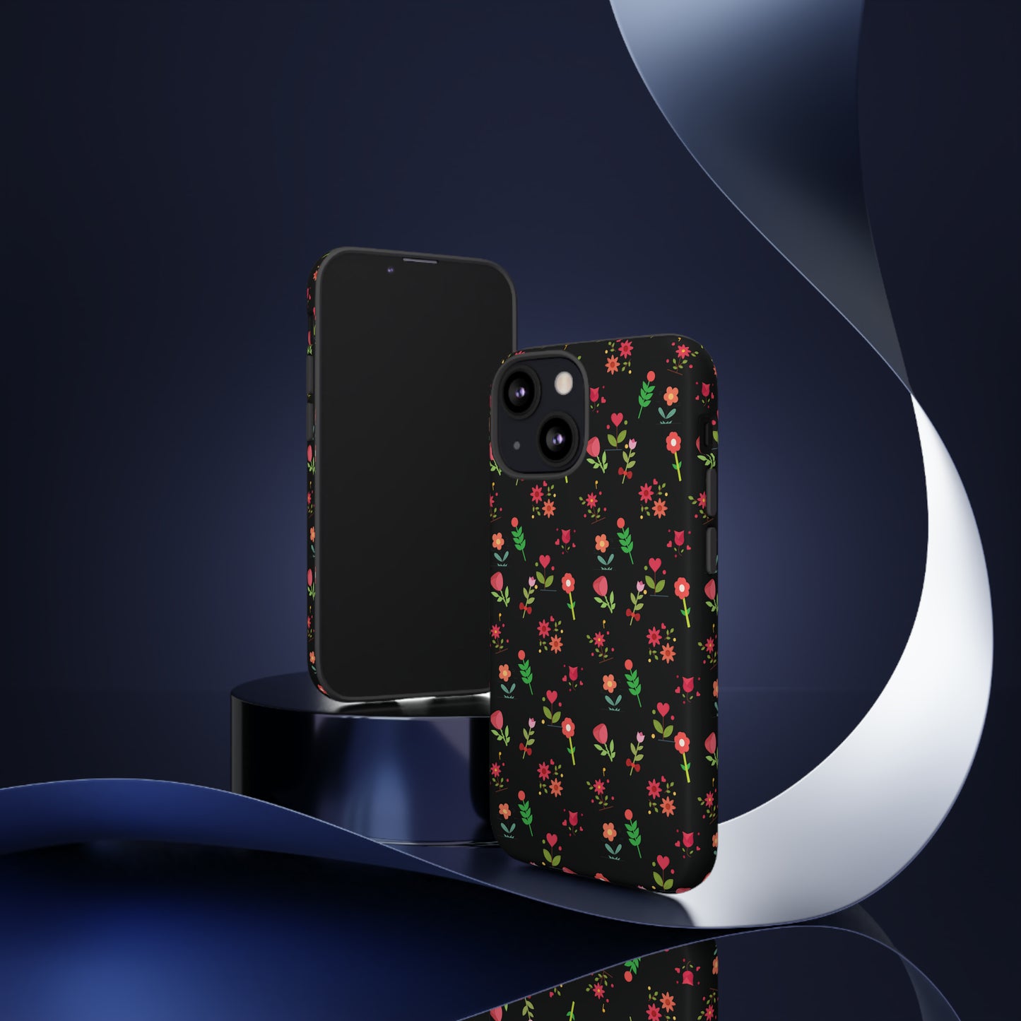 Flowers Pattern Splatter Phone Tough Cases