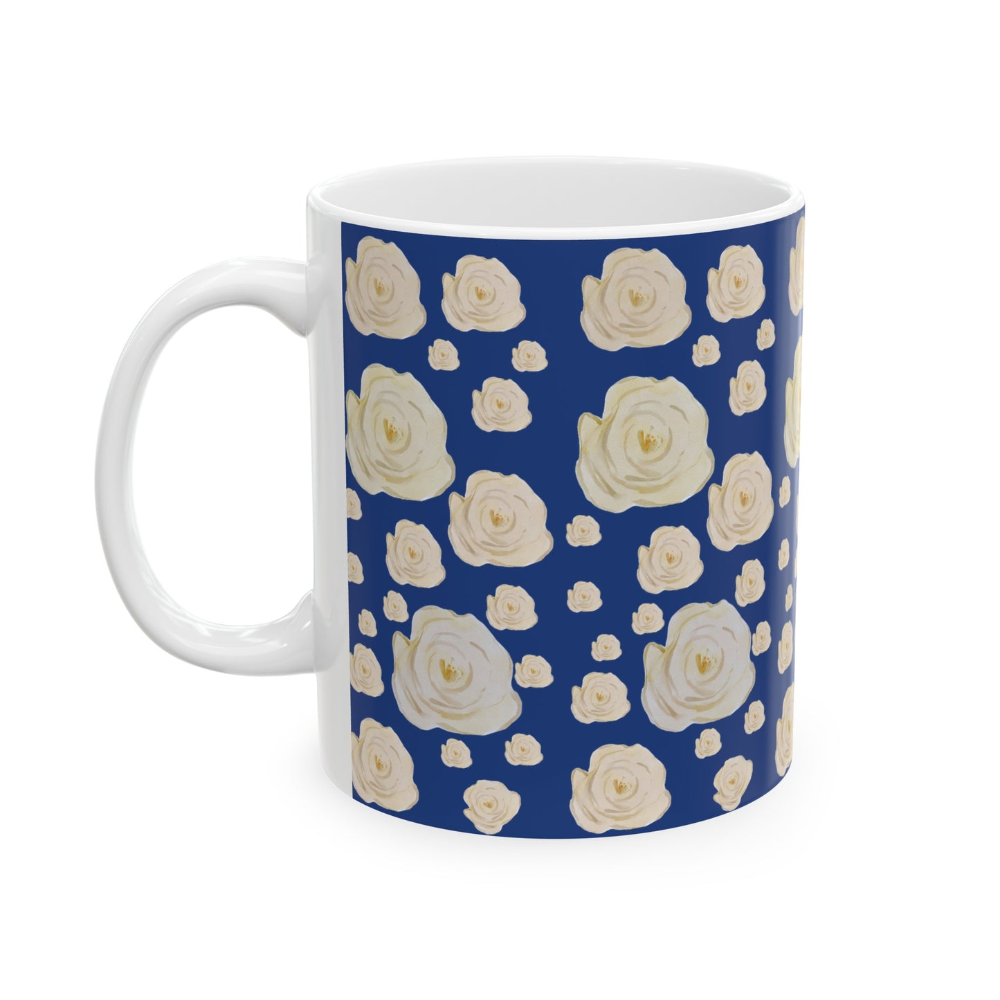 Water color style flower Ceramic Mug, (11oz, 15oz)