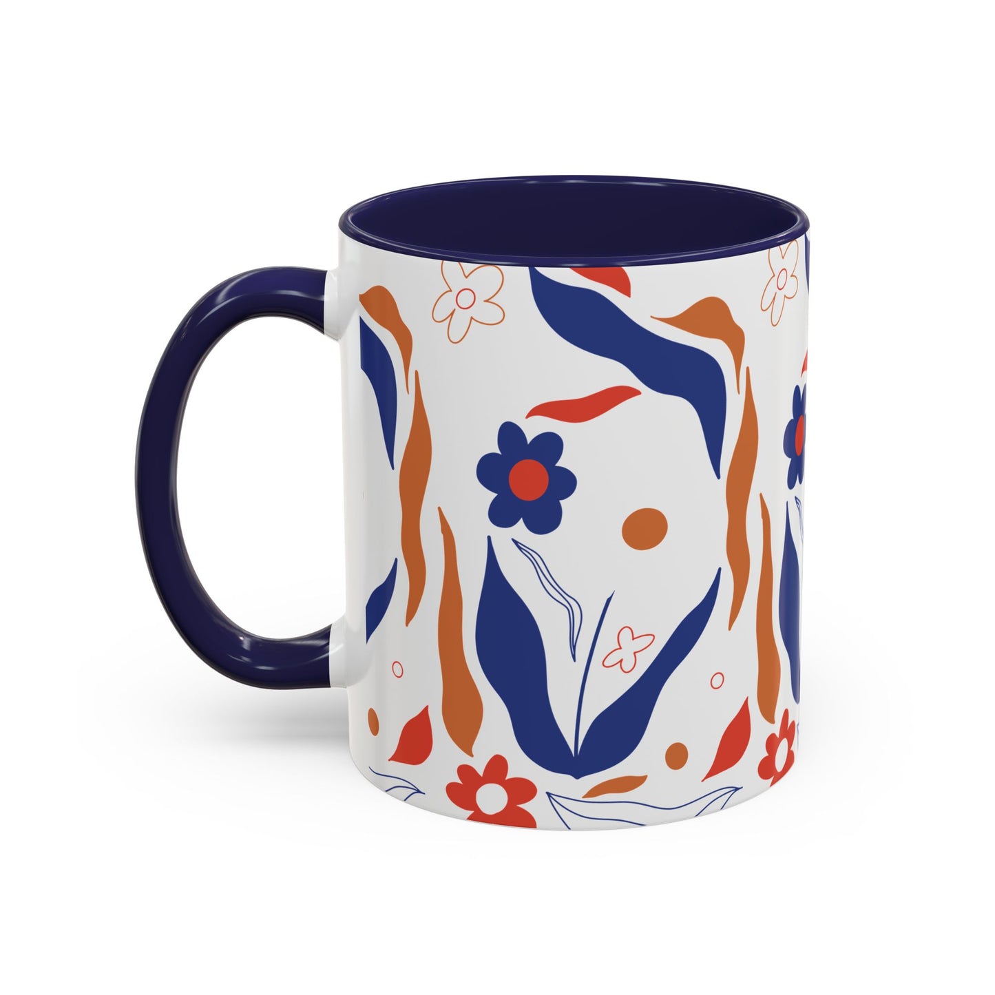 Floral Accent Coffee Mug