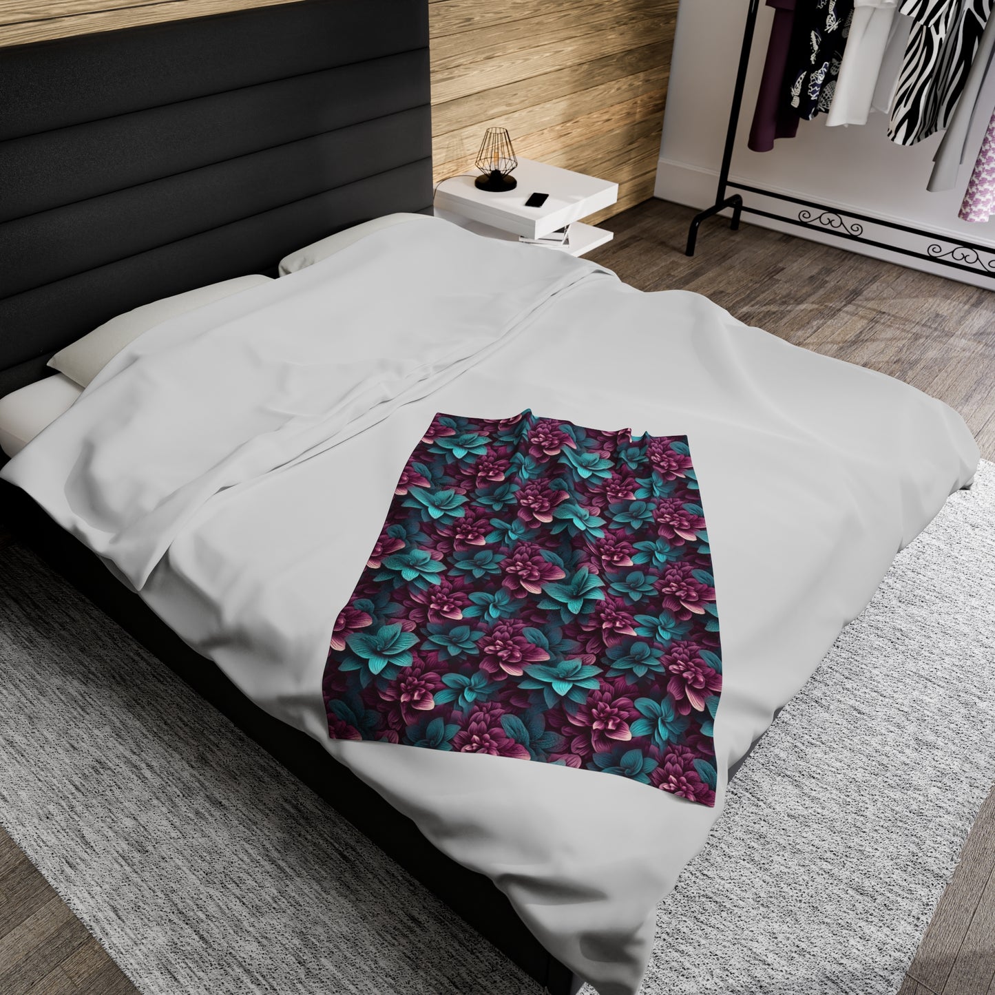 3D flowers Velveteen Plush Blanket