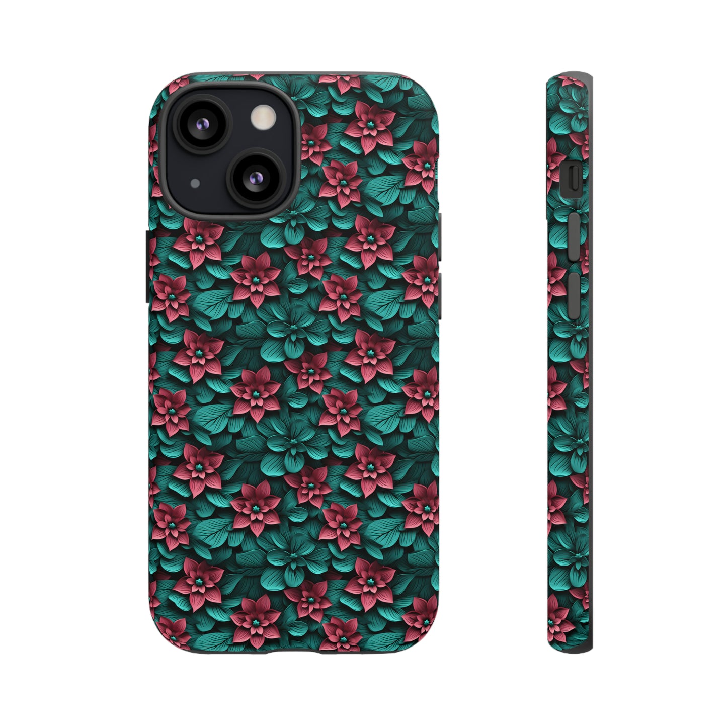 3D flowers Tough Cases