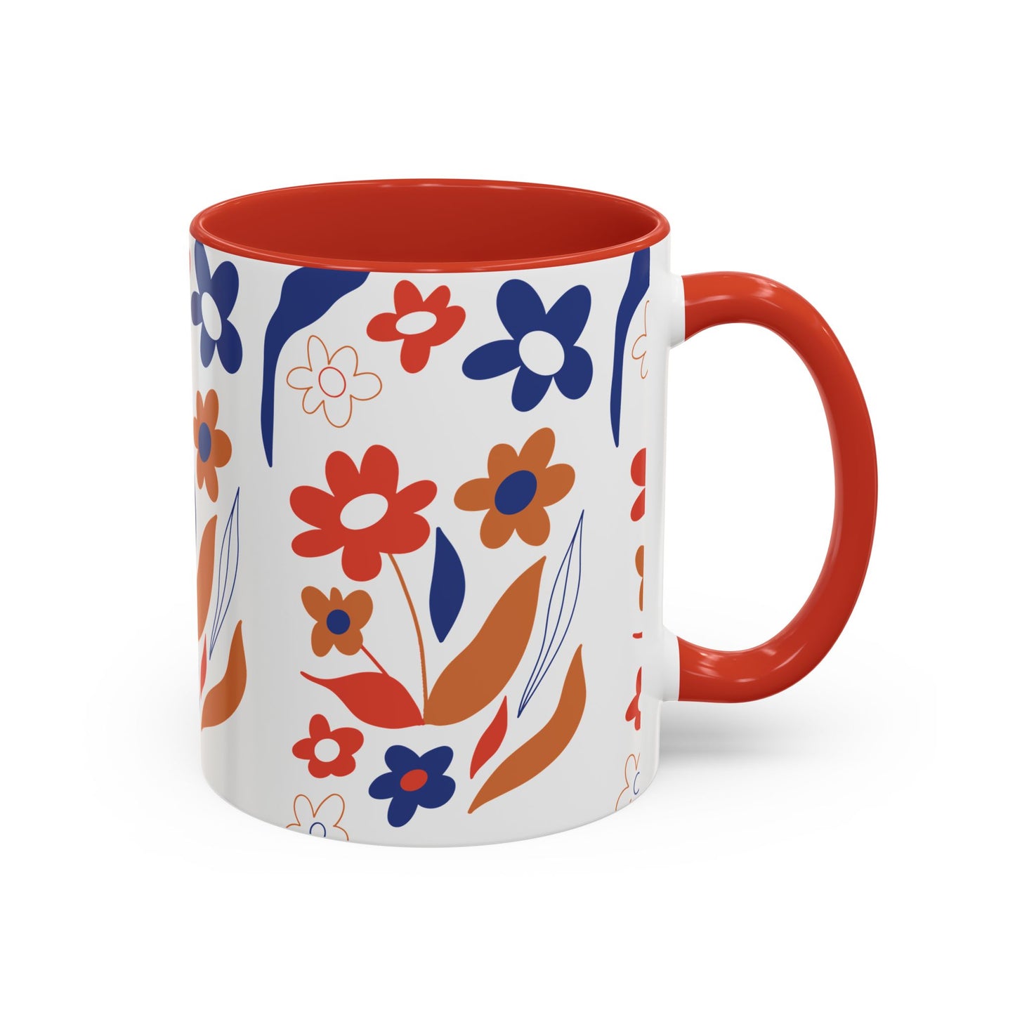 Floral Accent Coffee Mug