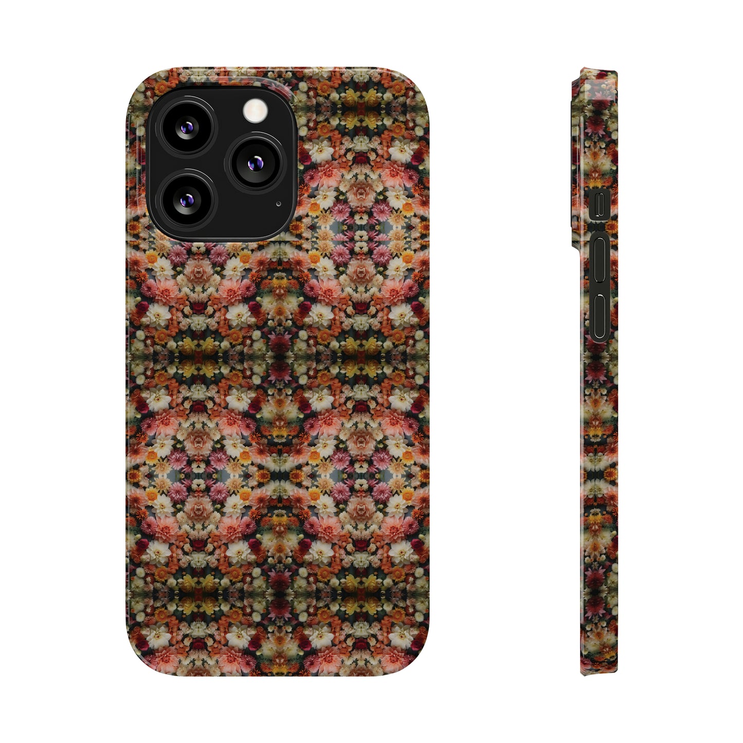 3D Flowers Pattern Slim Phone Cases