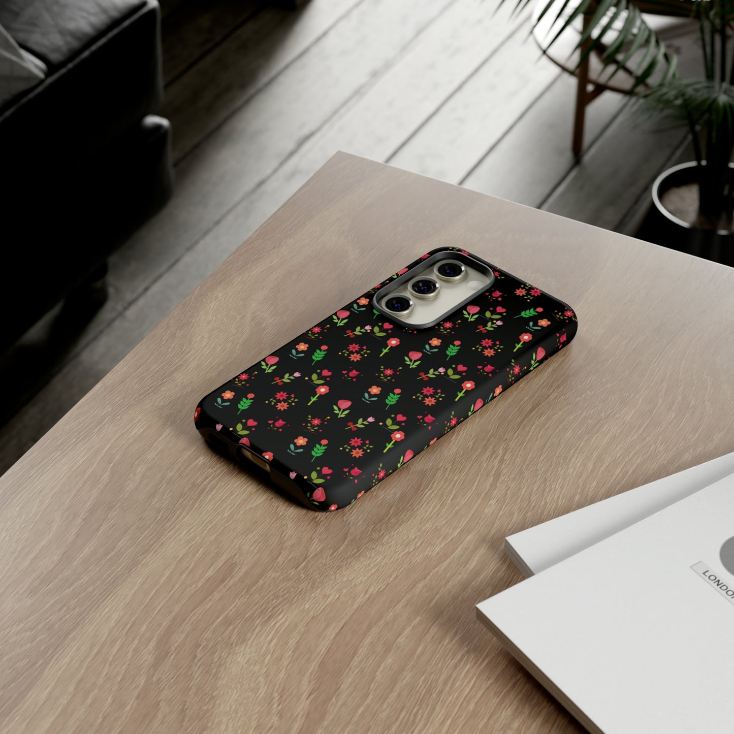 Flowers Pattern Splatter Phone Tough Cases