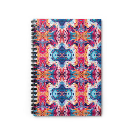 Colorful Paint Splatter Spiral Notebook - Ruled Line