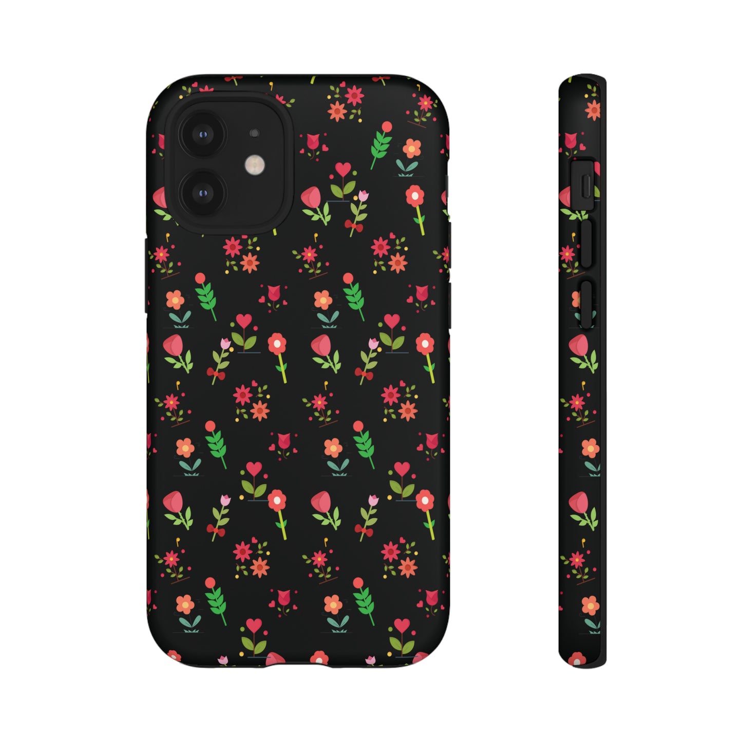 Flowers Pattern Splatter Phone Tough Cases