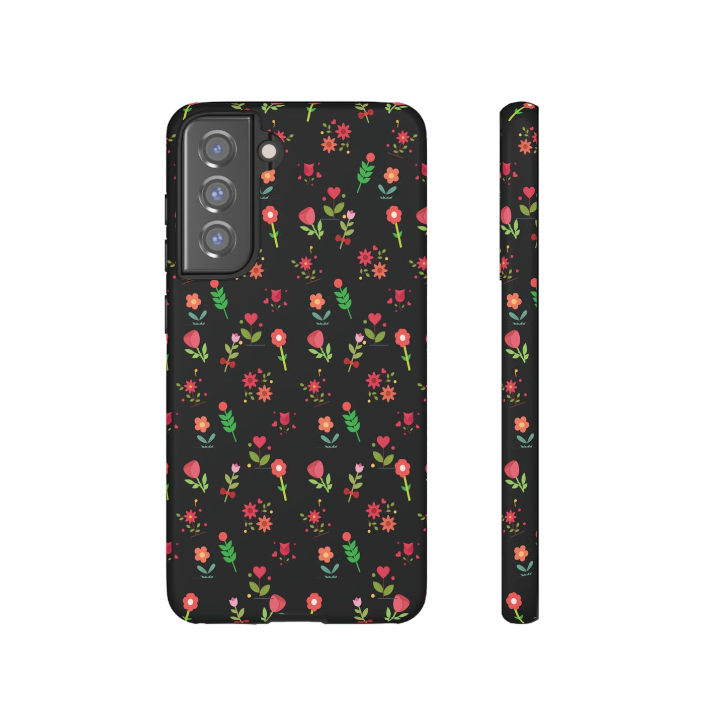 Flowers Pattern Splatter Phone Tough Cases