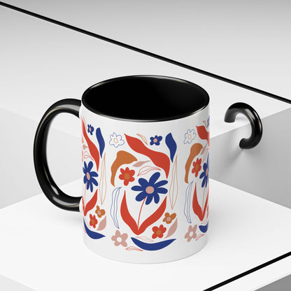 Floral Accent Coffee Mug