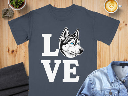Love Husky Graphic T-Shirt for Dog Lovers