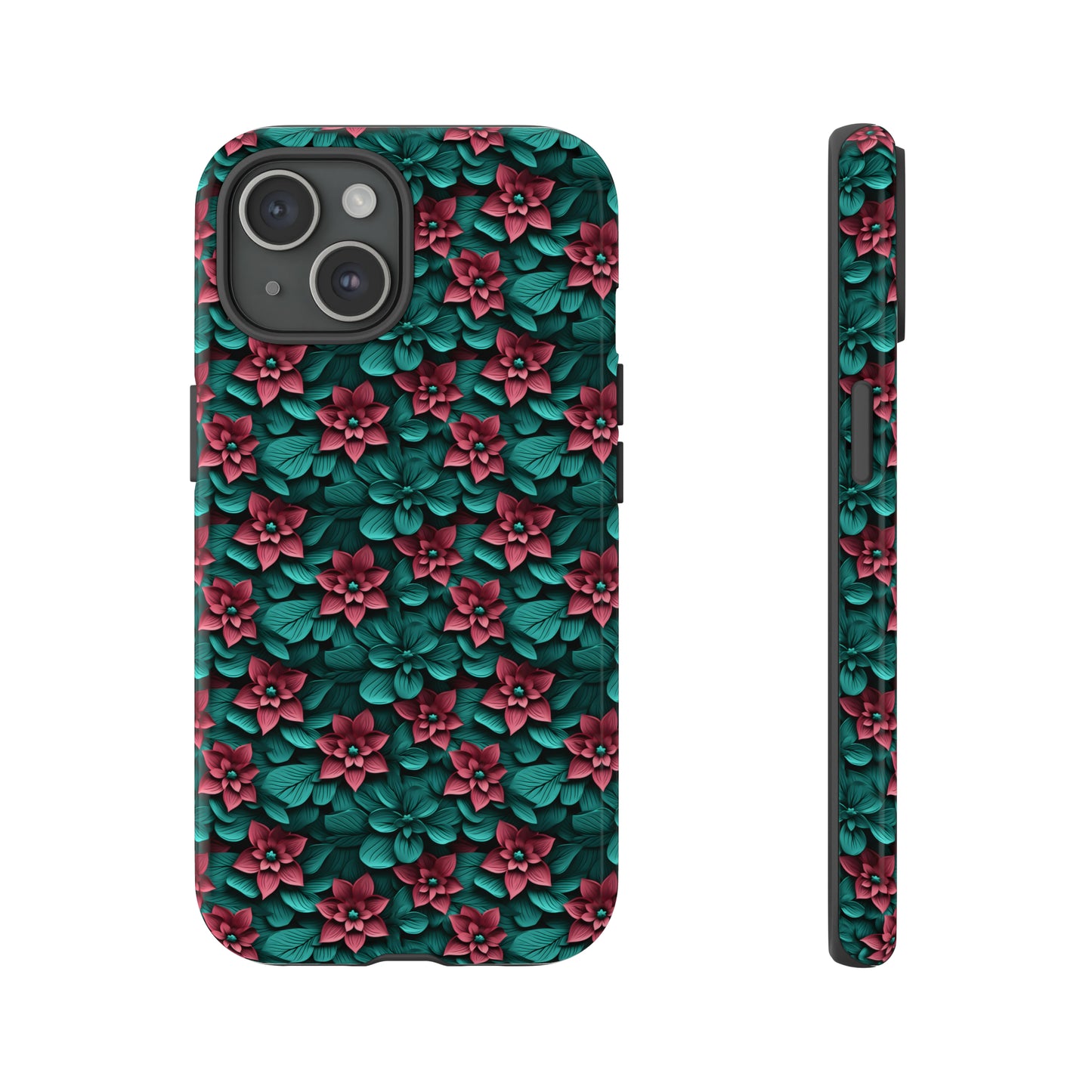 3D flowers Tough Cases