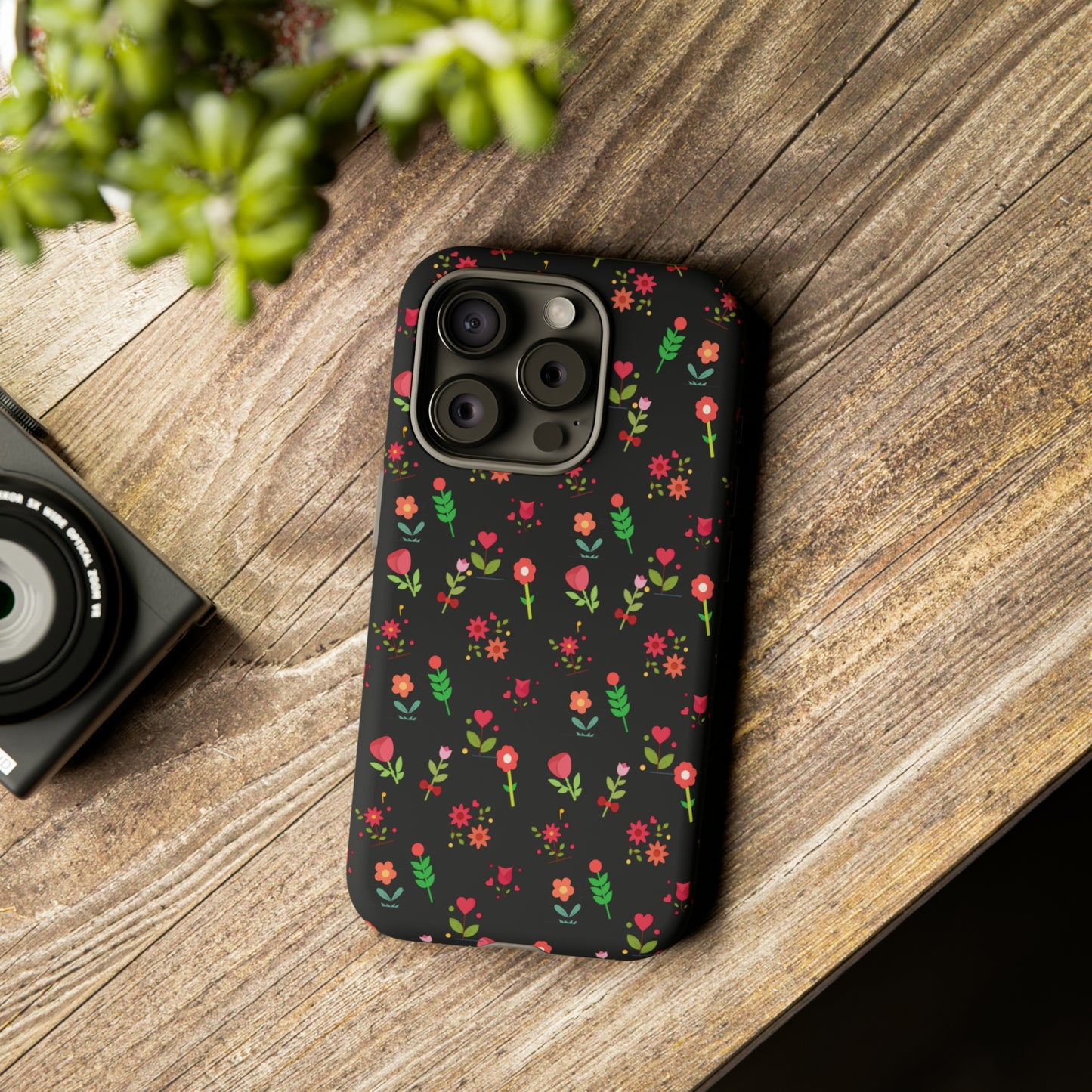 Flowers Pattern Splatter Phone Tough Cases