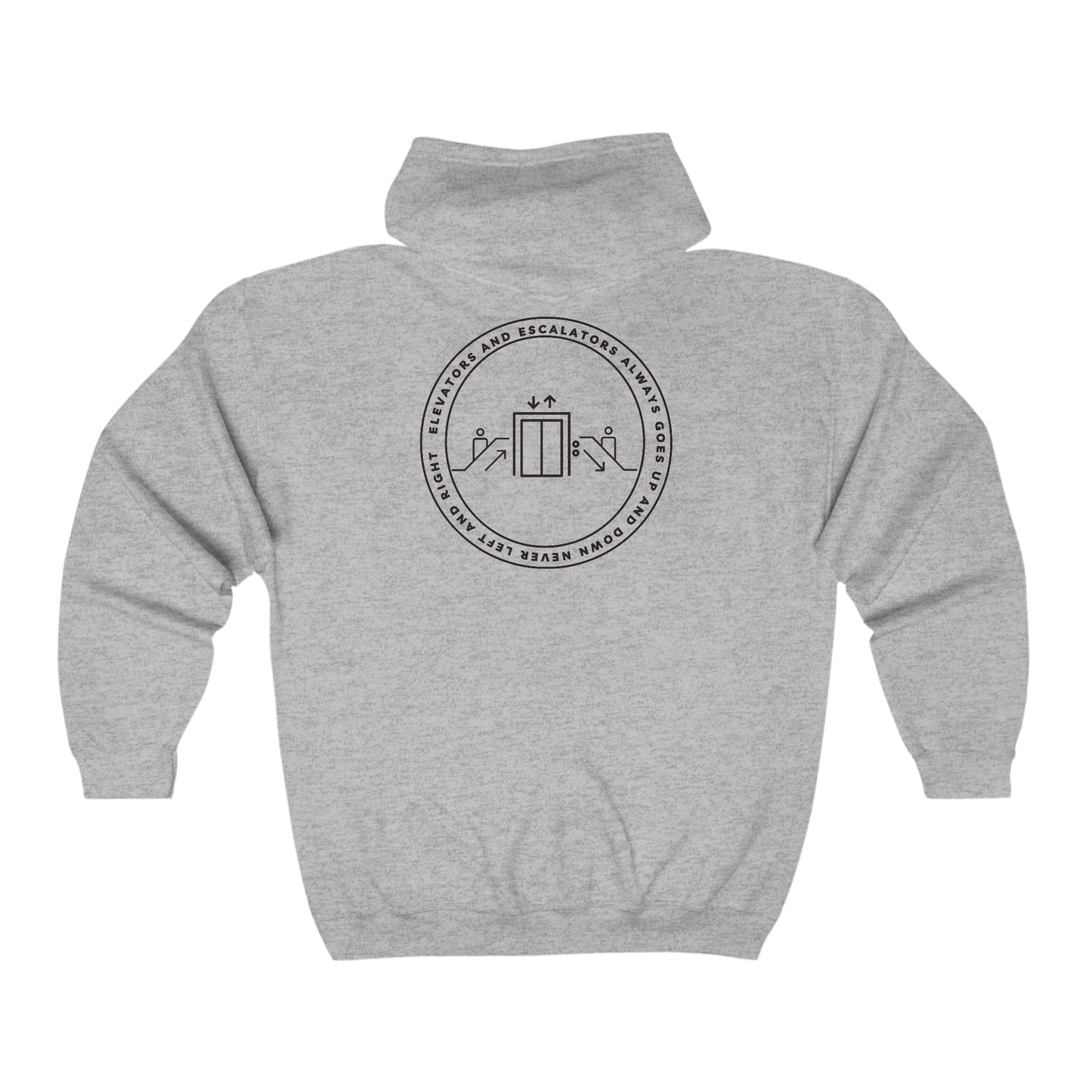 Elevator and Escalator Heavy Blend Full Zip Hooded Sweatshirt|Gift for Mom|Gift for Dad|Best Gift|gift for girlfrien||Personlize gift