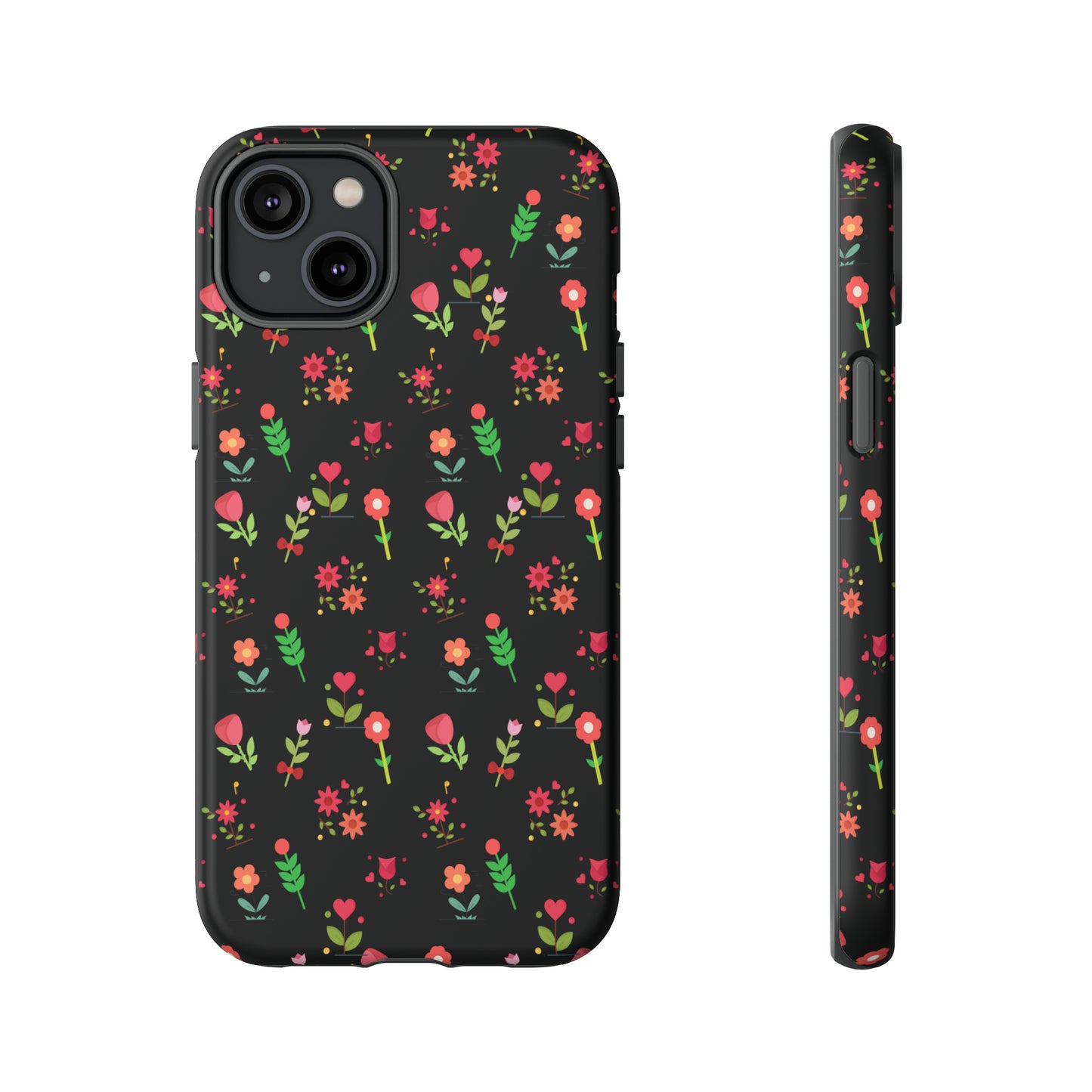 Flowers Pattern Splatter Phone Tough Cases