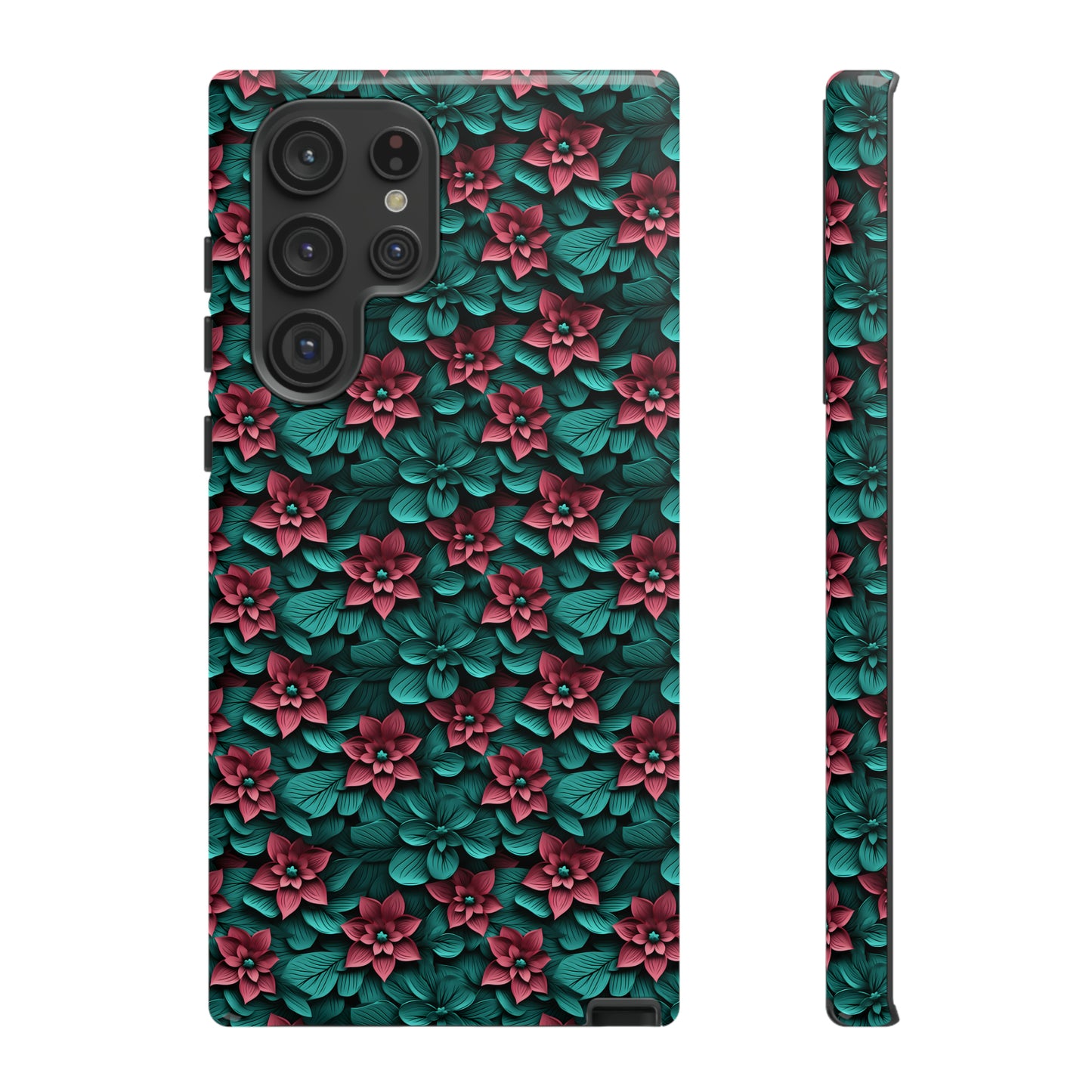 3D flowers Tough Cases