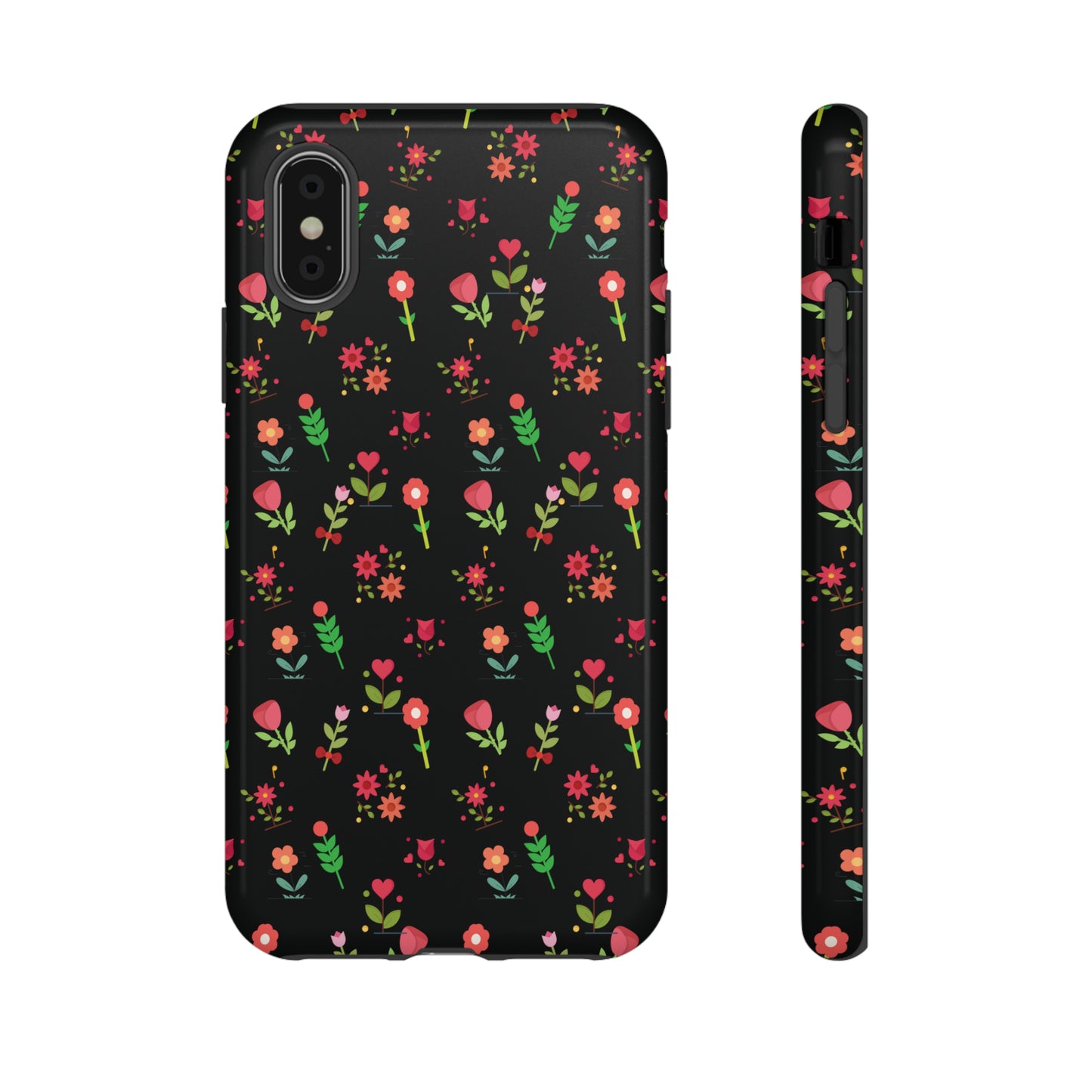 Flowers Pattern Splatter Phone Tough Cases