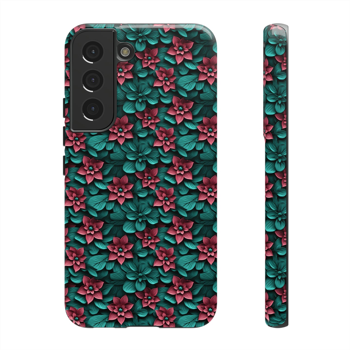 3D flowers Tough Cases