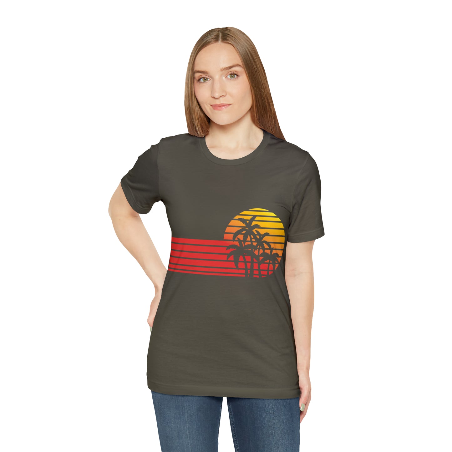 Retro Sunset with Palm T-Shirt