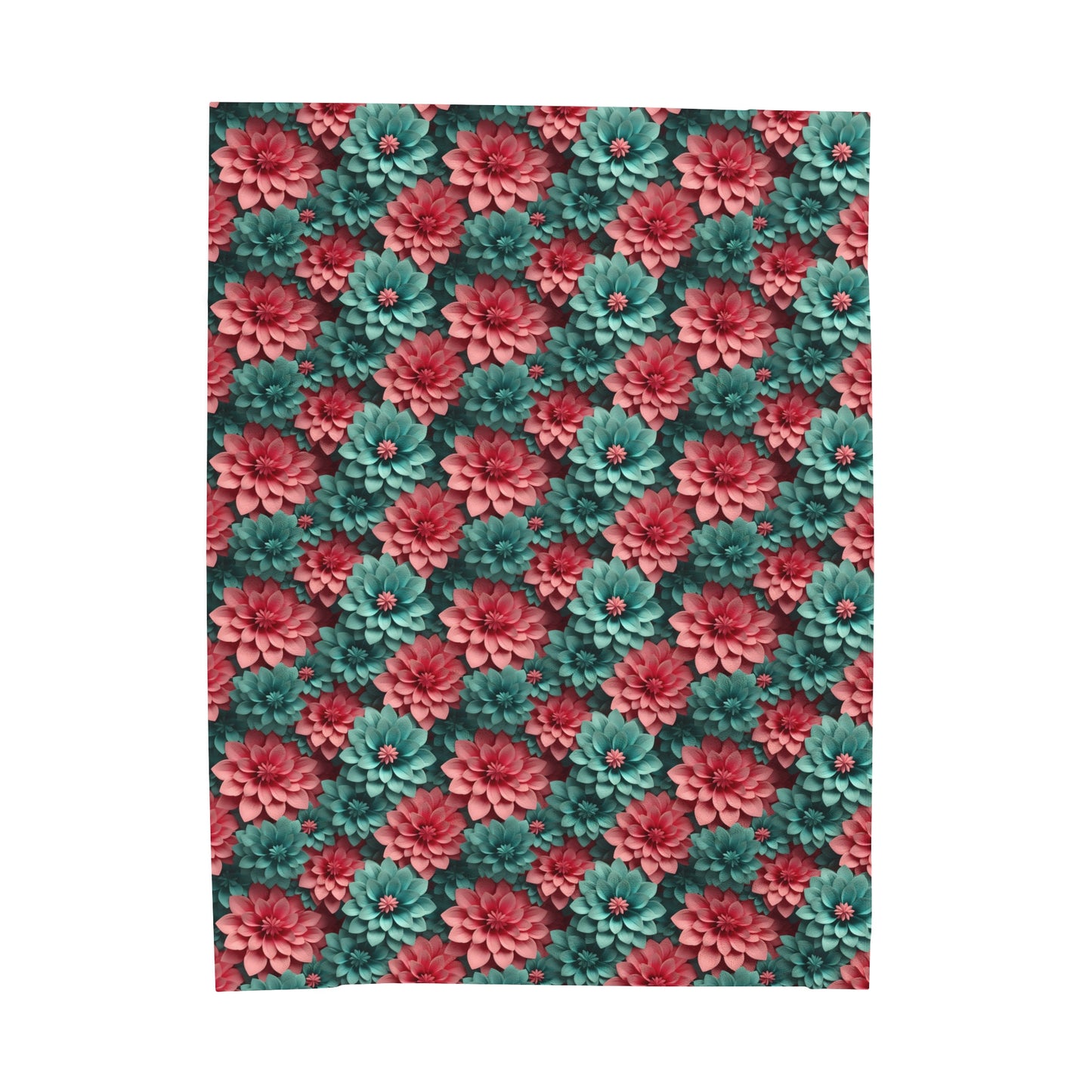 3D flowers Velveteen Plush Blanket