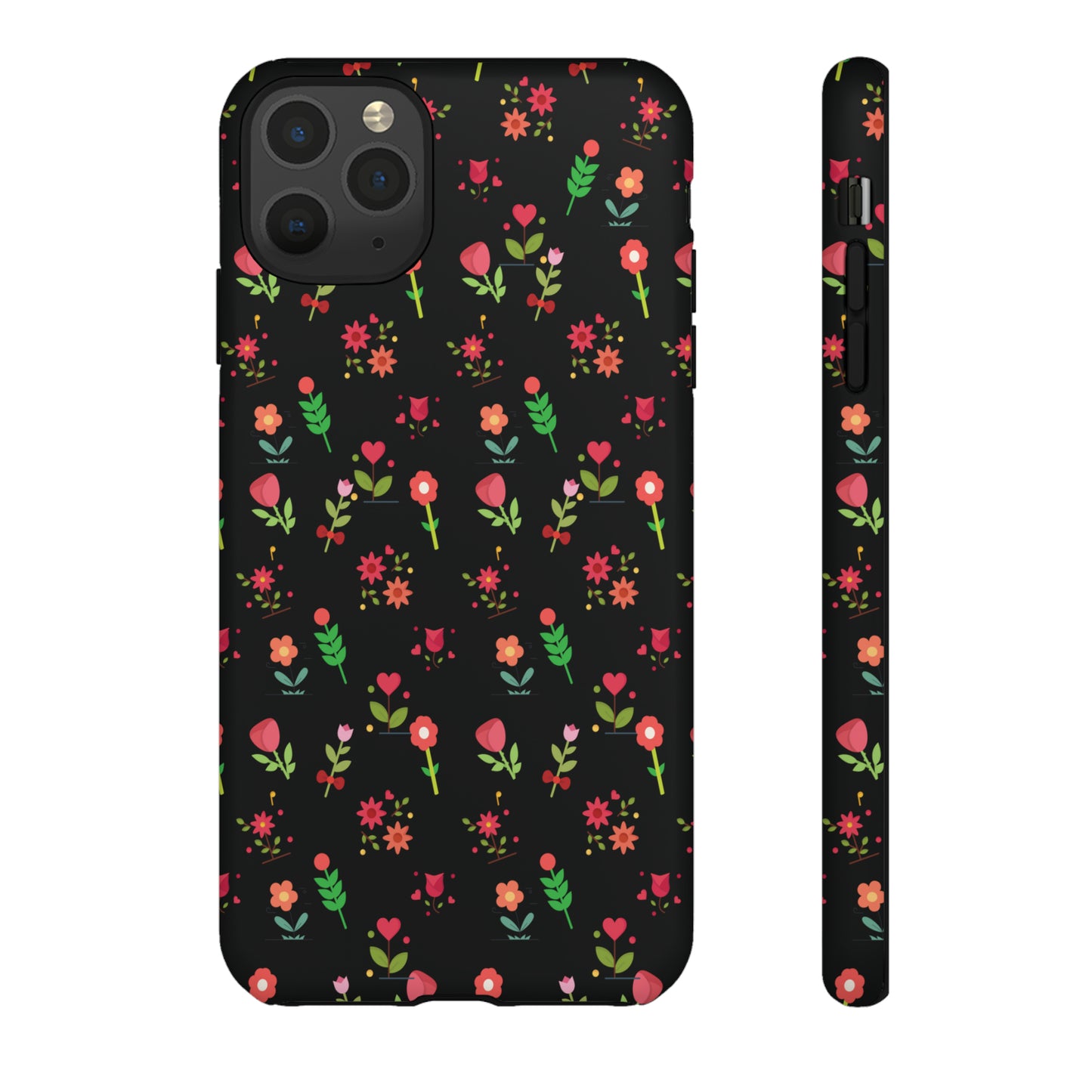 Flowers Pattern Splatter Phone Tough Cases