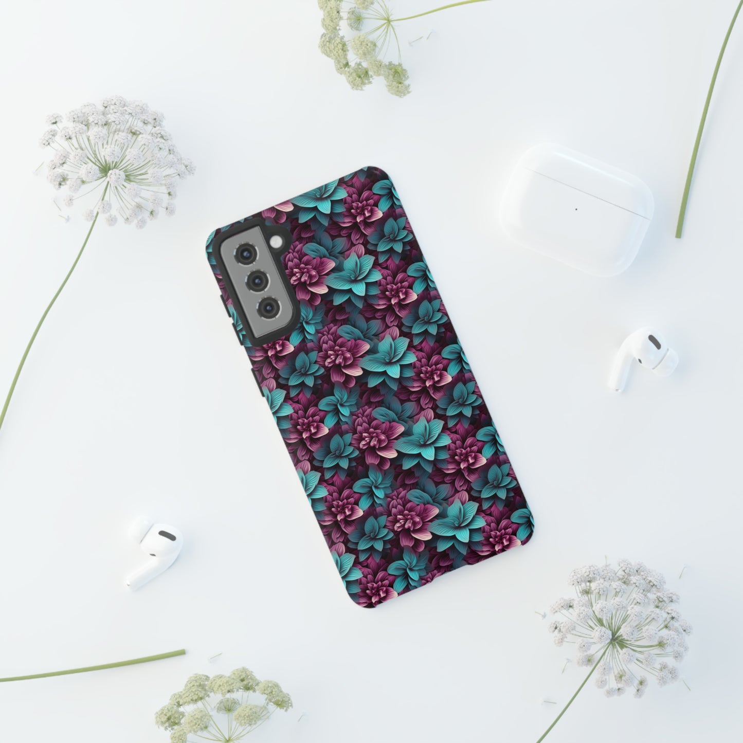 3D Flowers Tough Cases