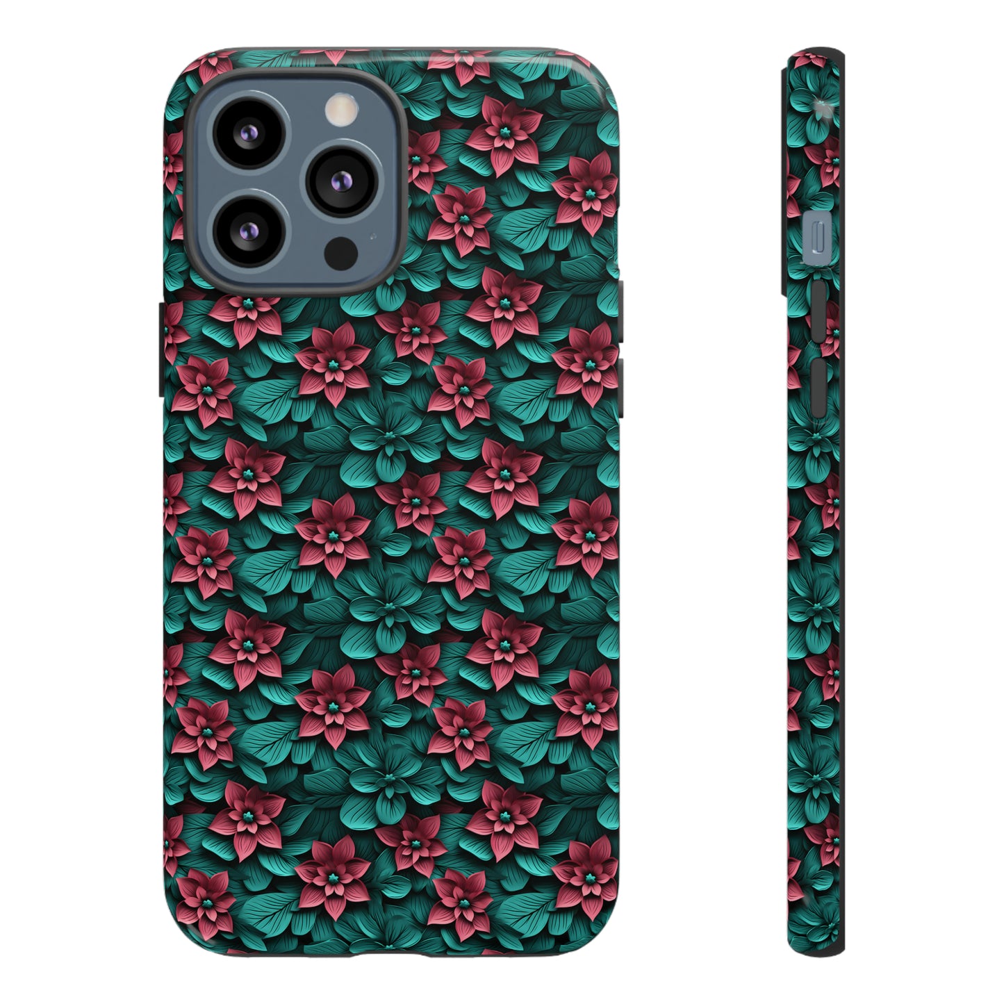 3D flowers Tough Cases