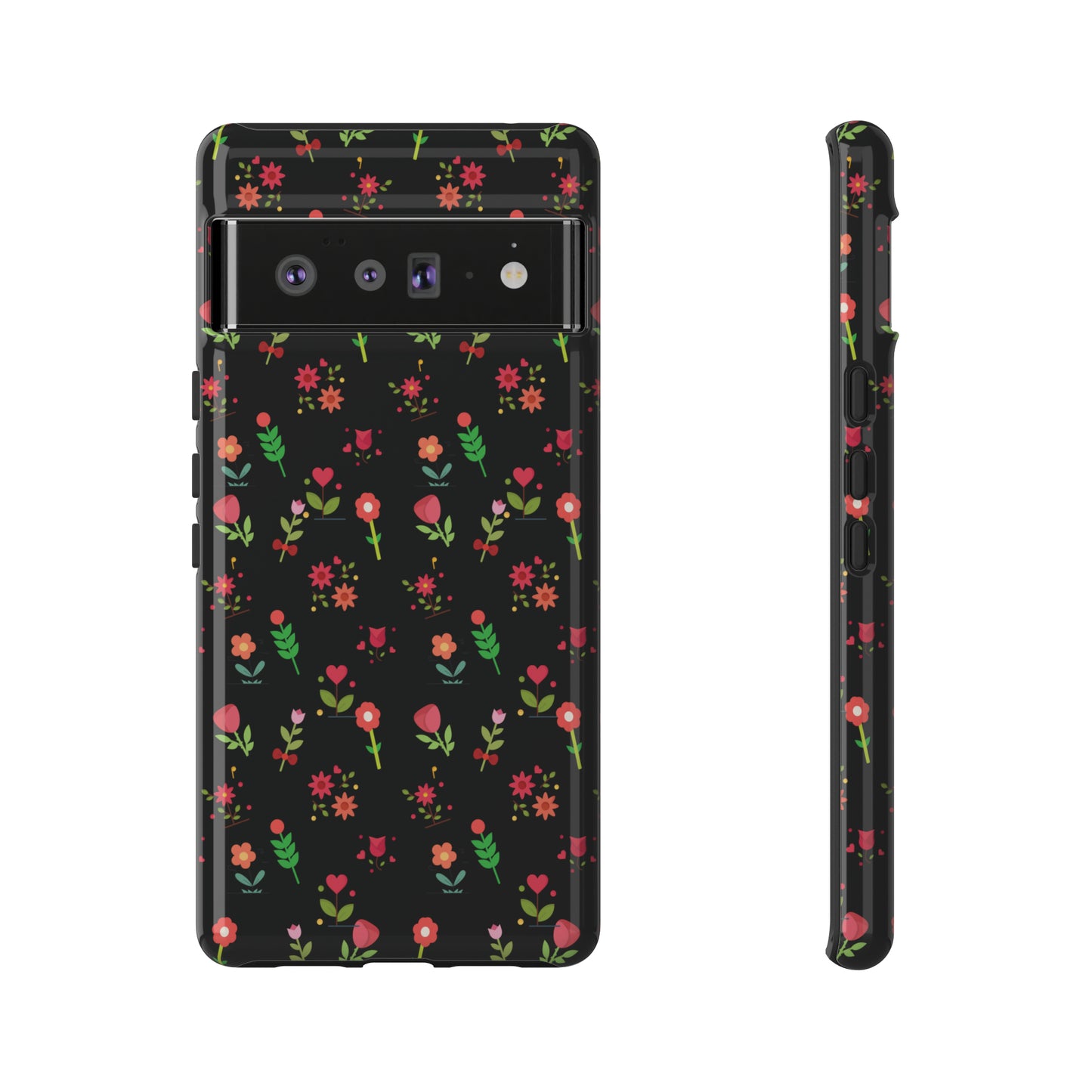 Flowers Pattern Splatter Phone Tough Cases