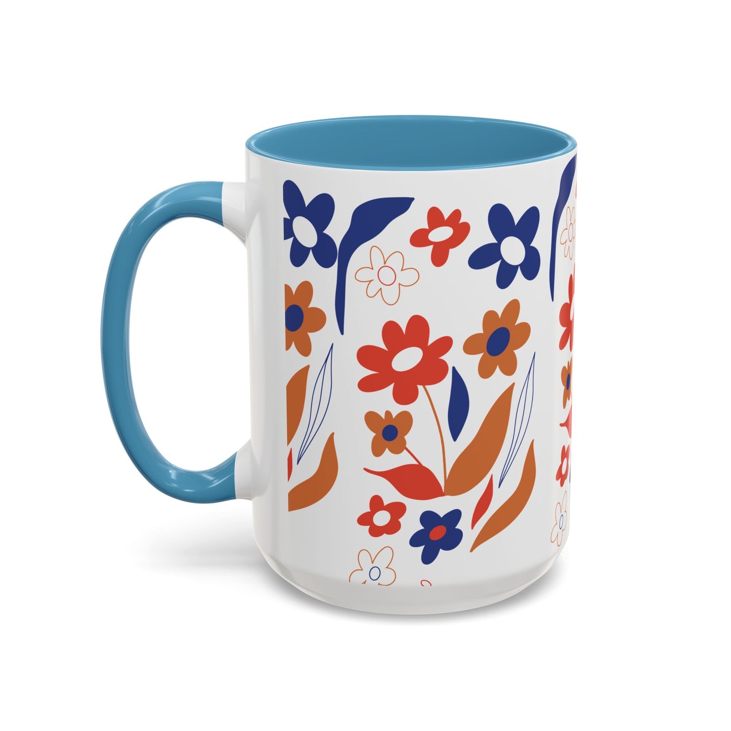 Floral Accent Coffee Mug