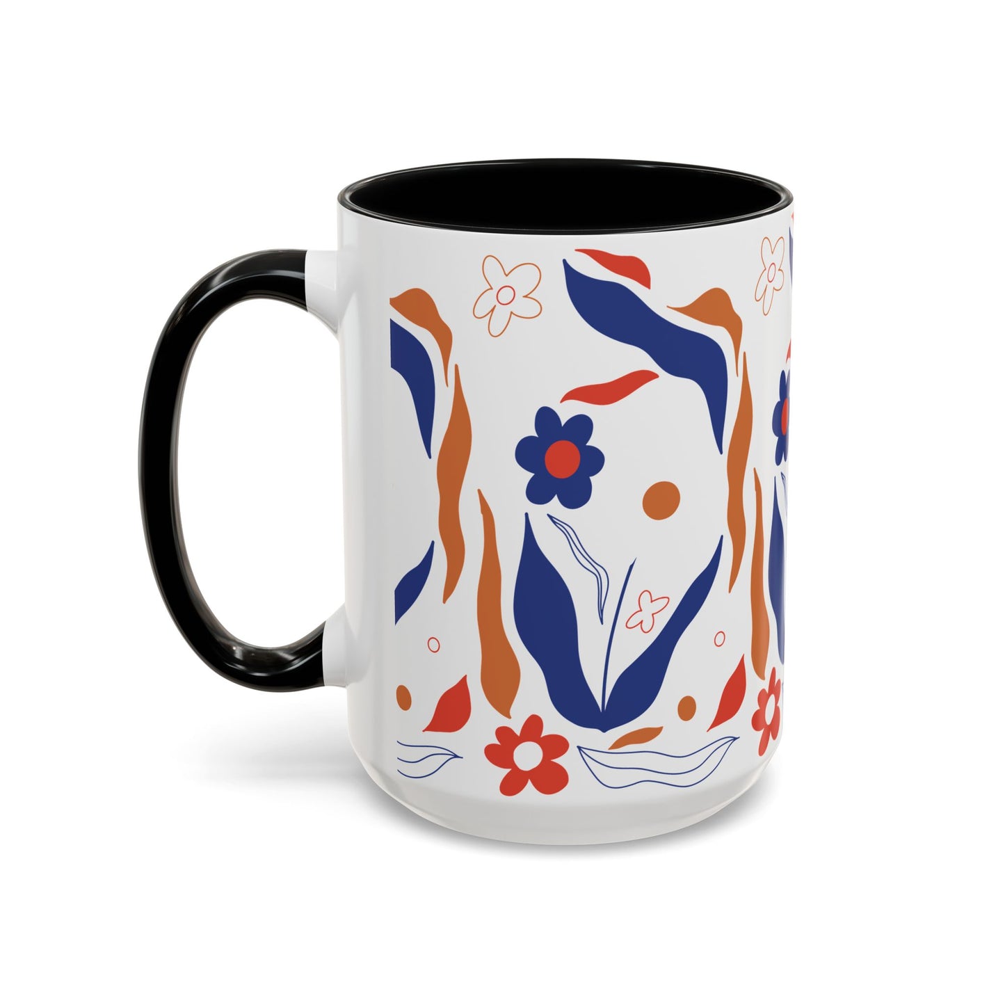 Floral Accent Coffee Mug