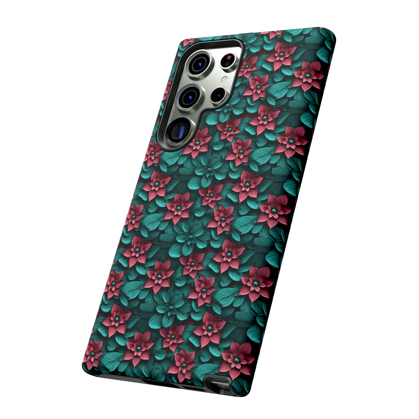 3D flowers Tough Cases