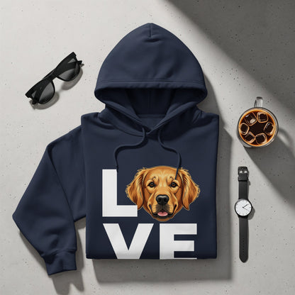 Love Golden Retriever Hoodie for Dog Lovers
