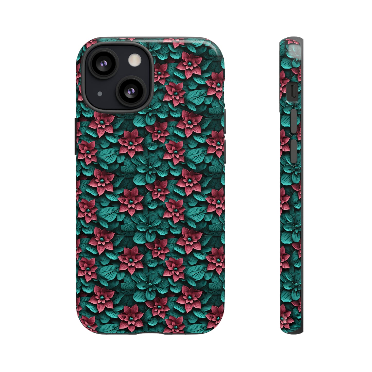 3D flowers Tough Cases