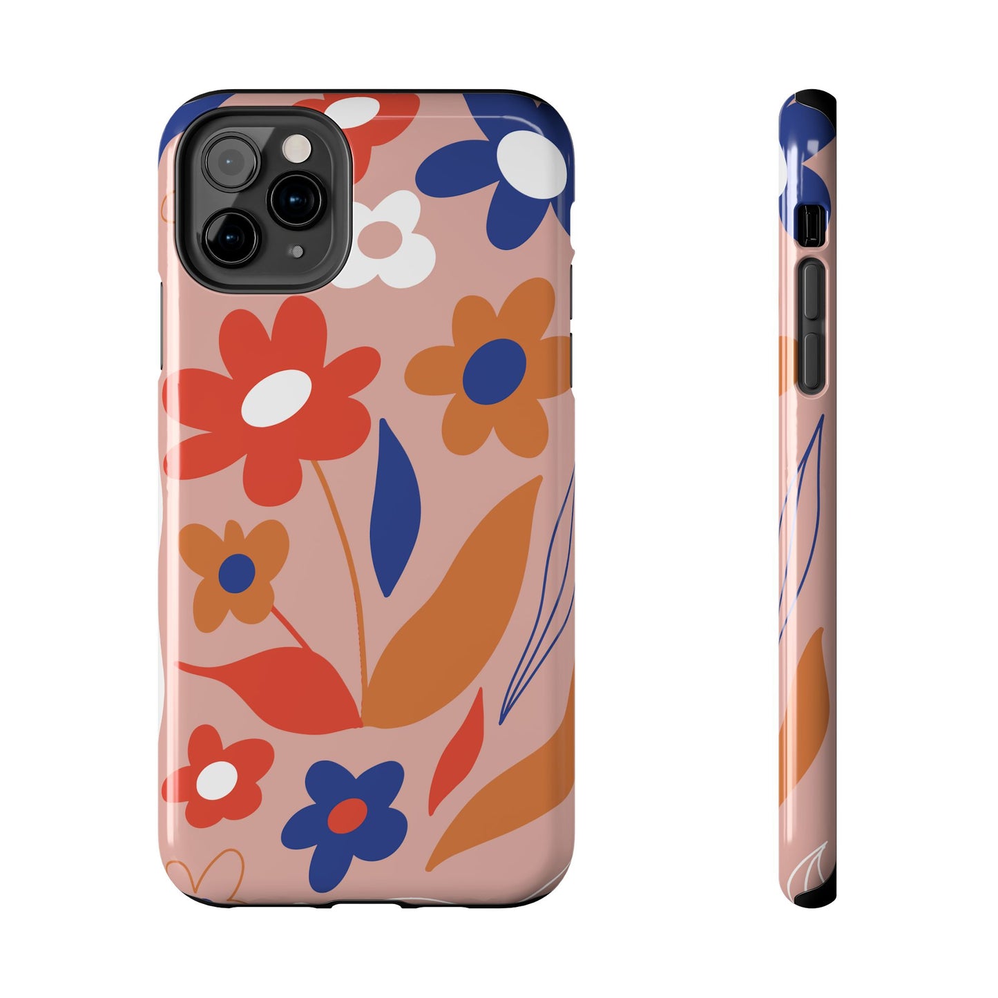 Phone Case, Floral Design, Protective Case, Cover, Strong, Durable, Custom Shell