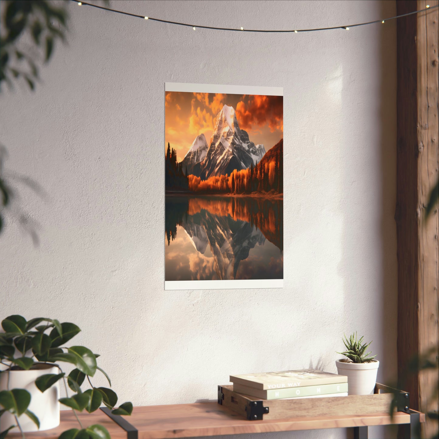 Mountain and River view Matte Vertical Posters