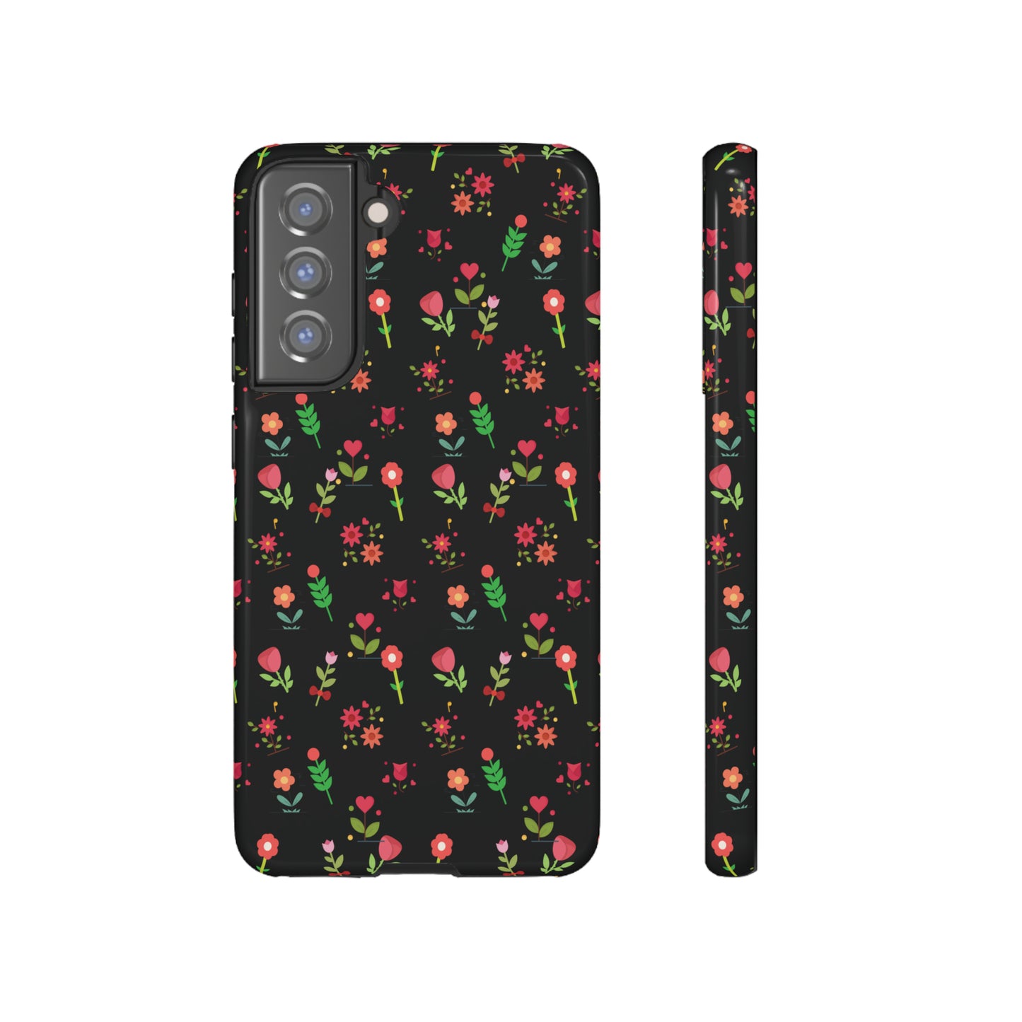 Flowers Pattern Splatter Phone Tough Cases