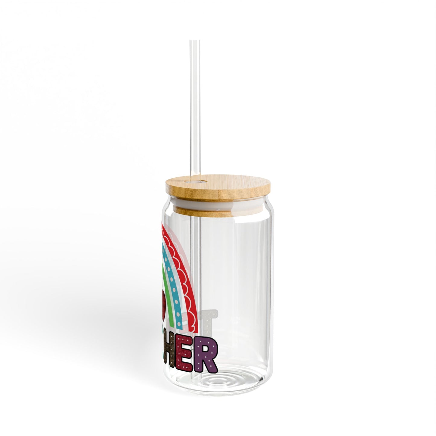 Teacher Sipper Glass - Perfect Gift for Educators, 16oz Tumbler, School Staff Appreciation, End of Year Present, School Holiday Gift,