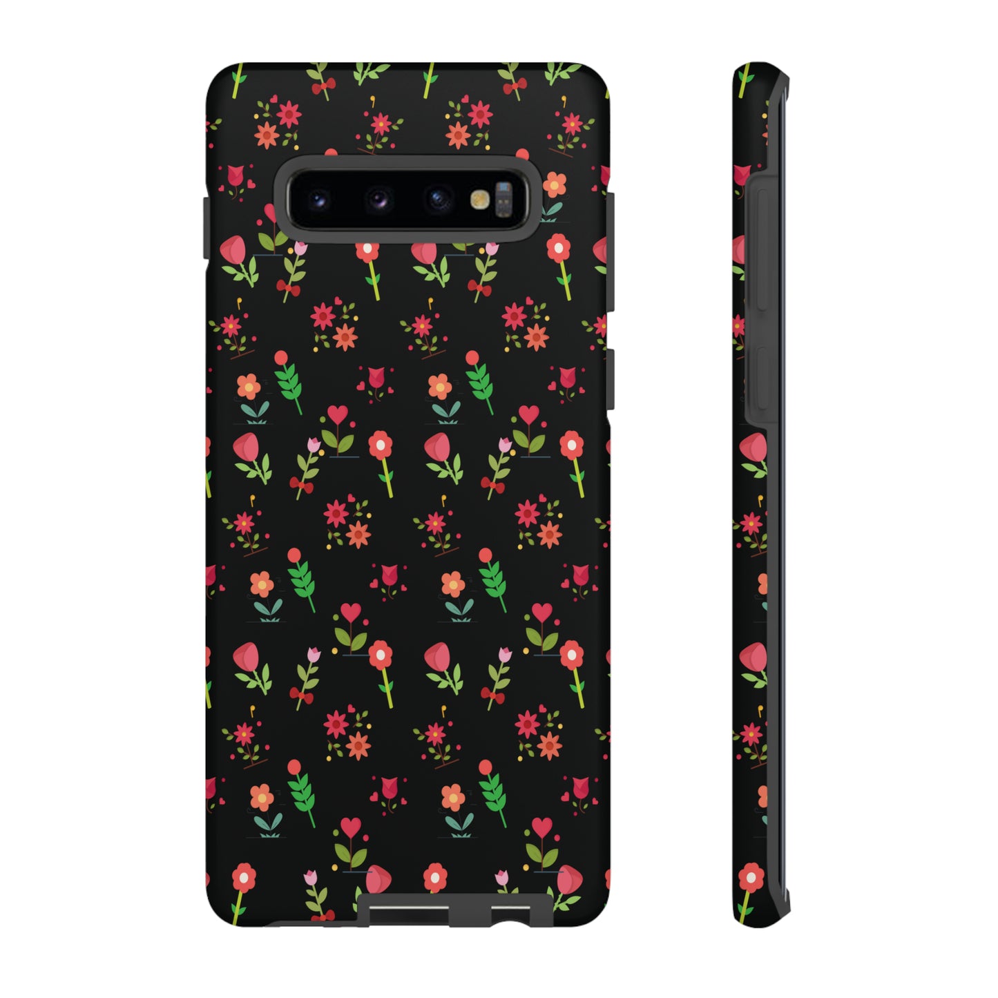 Flowers Pattern Splatter Phone Tough Cases