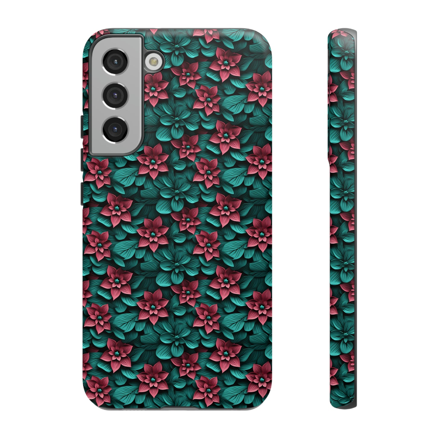 3D flowers Tough Cases